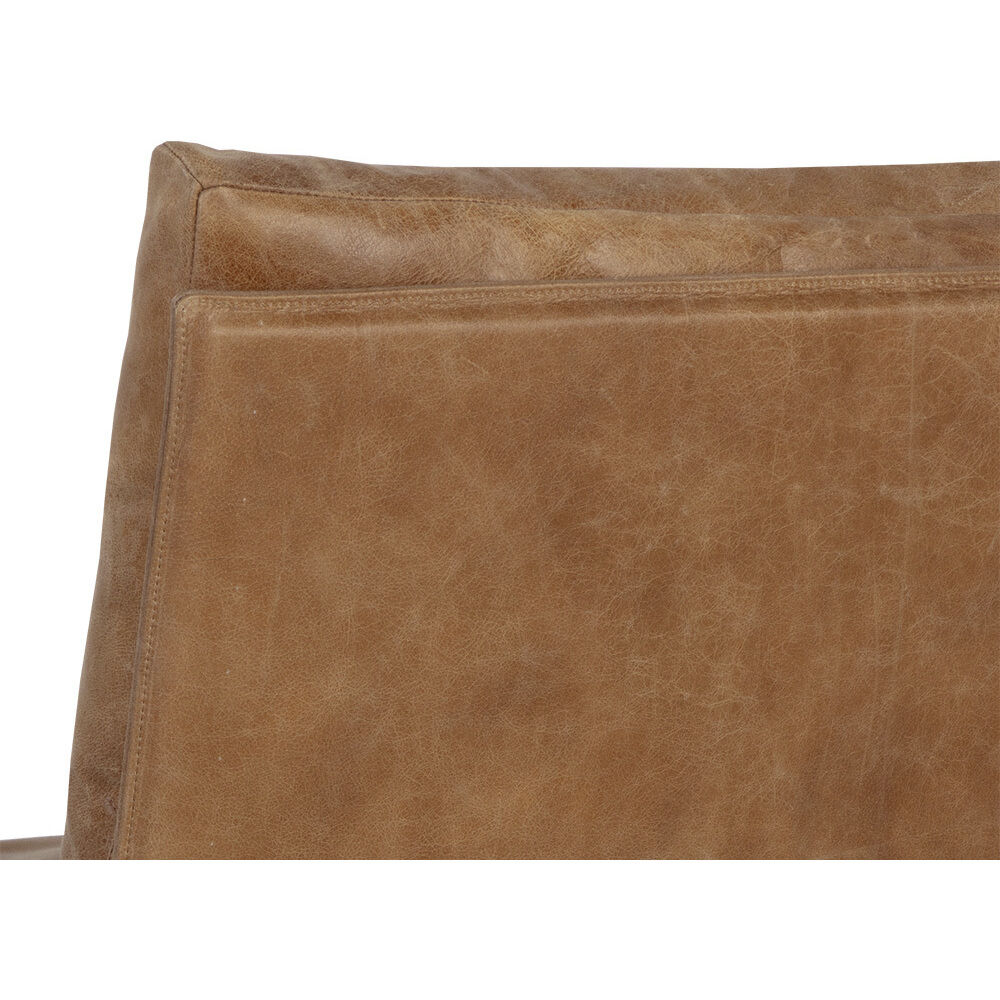 Zancor Gunmetal / Tan Leather Lounge Chair